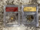 NGC Graded Fractional Gold Round Lot - 1/500 OZ Coliseum & 1/500 OZ Eagle Head