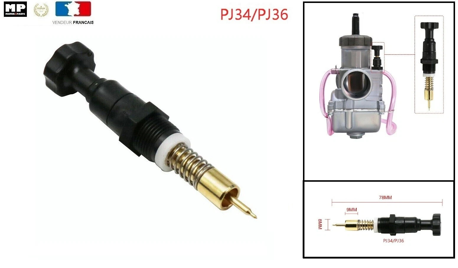 Starter à tirette Keihin PJ 34 36 Mister Parts pour réparer un démarrage difficile