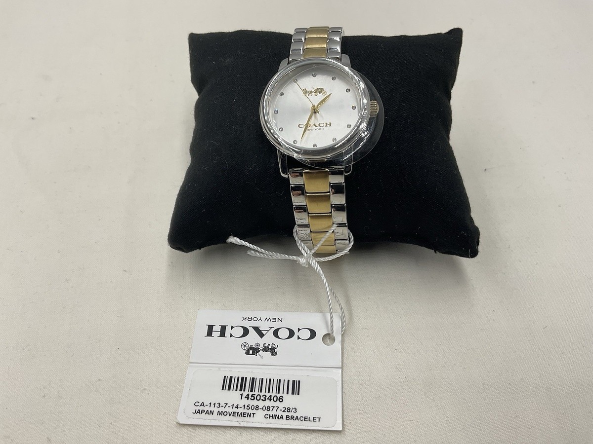 NEW AUTHENTIC COACH GRAND SILVER AND GOLD WOMEN display picture 3