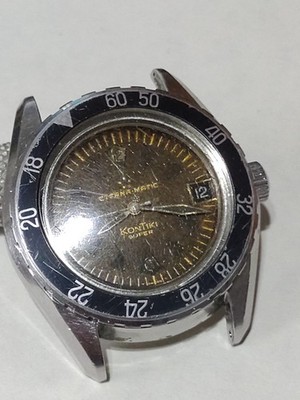 VINTAGE ETERNA MATIC KONTIKI SUPER TROPICAL ORIGINAL DIAL BEZEL  40MM CA 1960s
