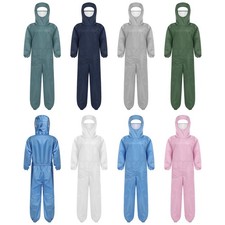 Adults Unisex Workwear Uniform Jumpsuit Mechanic Coveralls Multi-pocket Plaid