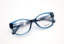 NINE WEST NW5104 424 Blue Crystal 51-16-135 Eyeglass Frames Flex Hinges X864