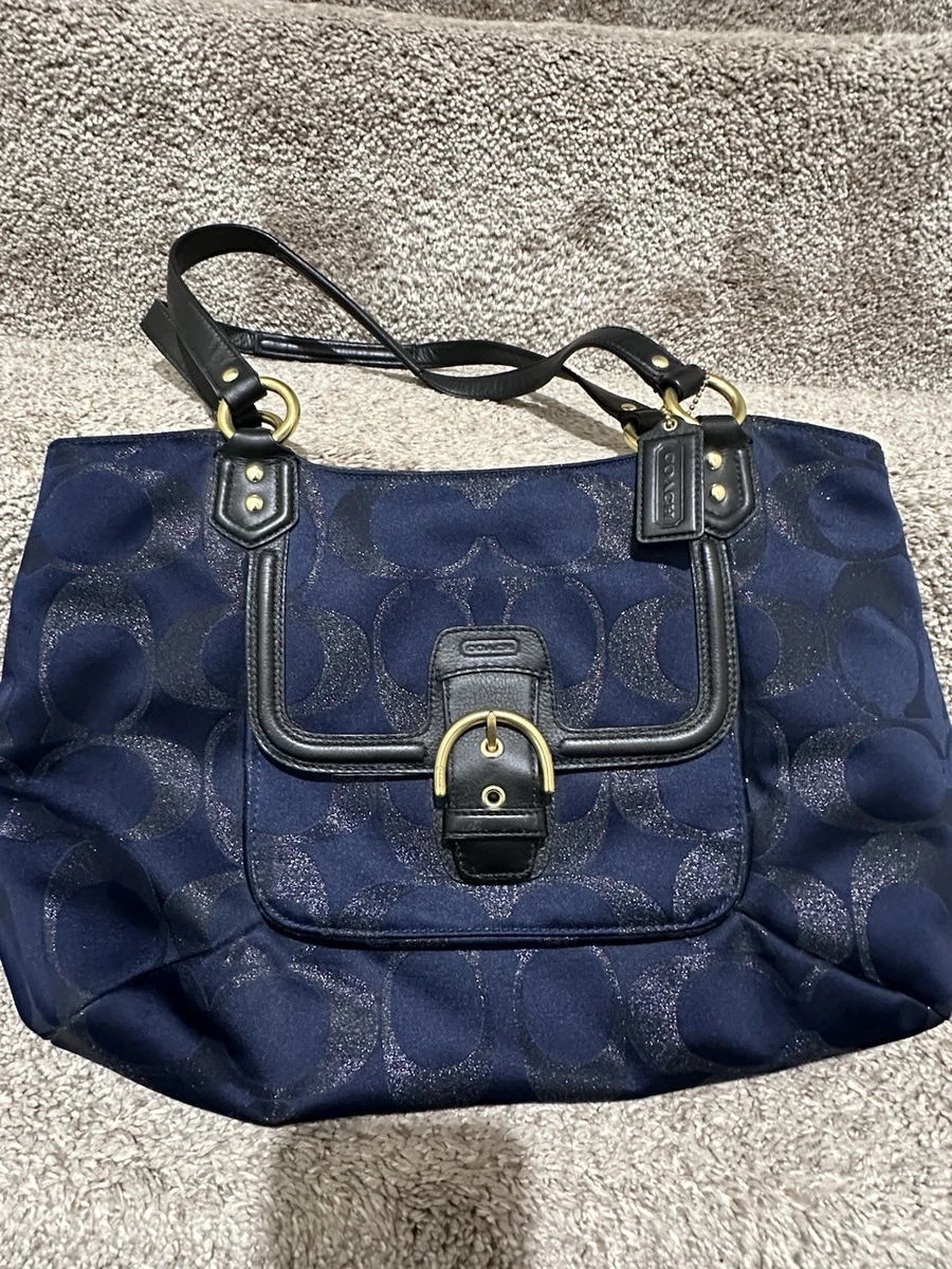 Coach Blue Signature Handbag for sale | eBay