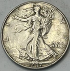 1937 Walking Liberty Half Dollar 90% Silver Fine Half Dollar