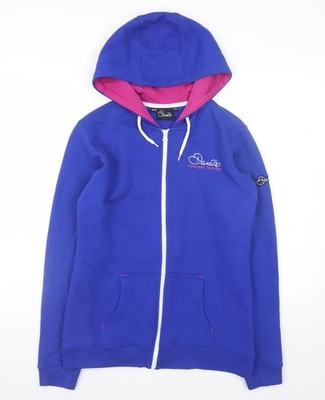 Dare2b Damen blau Hoodie mit durchgehendem Reißverschluss Größe 10 Baumwollmischung