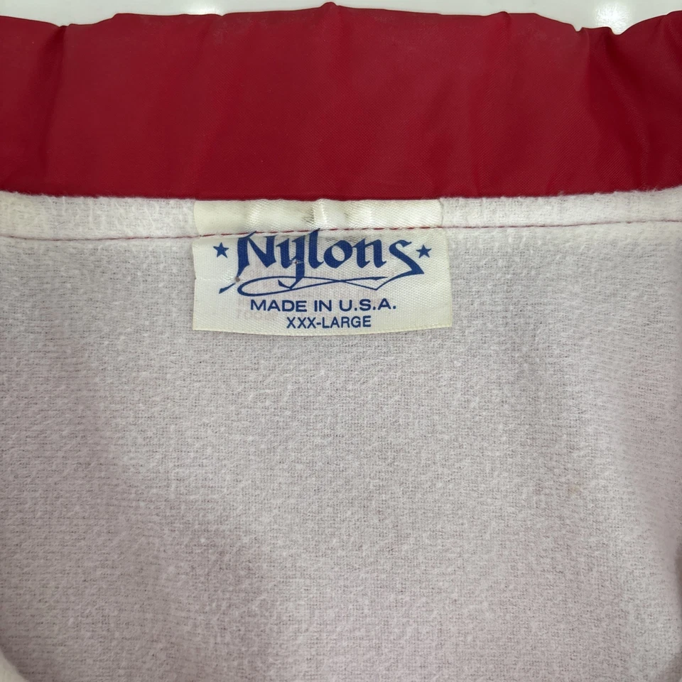 Vintage Nylons Fairfield Flames red Jacket Men made in USA Size 3XL - Image 3 of 4