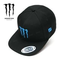 Energy Drink Embroidered Snapback Hat Monster Black Cap Free Returns TQ / BK