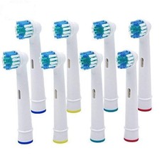 8pcs Replacement Brush Heads Compatible with 8 Count Pack of 1 , Blue,white