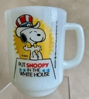 Vintage Snoopy Milk Glass Mug 1980 Collector Series No 3 Fire King Peanuts