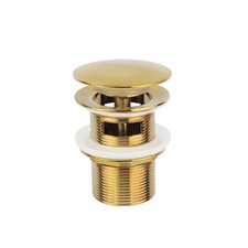 Sink Drain Freestanding Durable Pop Up 1-1/2in Tub Waste Rough Kit Brushed Gold
