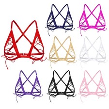 Women Corset Adjustable Shoulder Strap Tops Hollow Out Bra Nightwear Clubwear