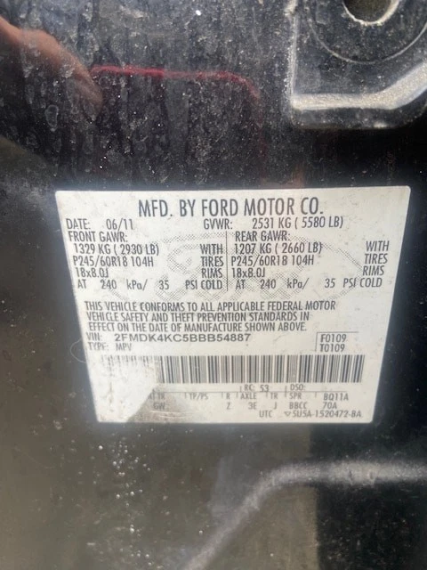 Conjunto de enfriador de aceite Ford Edge Limited 2011 usado motor de 3,5 L Foto 2 de 4