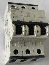 Siemens 5SY6310-7 MCB C10 10A 3 Pole 400V 6kA Circuit Breaker Used