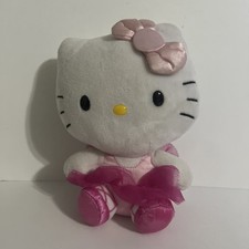 Sanrio Ty Beanie Baby Small Hello Kitty Plush Pink Tutu Ballet Ballerina