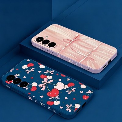 Phone Case For Samsung Galaxy A17 A56 A57 A16 A37 A15 A55 Bow Soft Touch Cover
