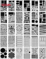 30 PCS Journal Stencils, Planner Stencils for Junk Journal Notebook Diary Scrapb