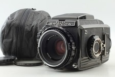 MINT ZENZA BRONICA S2 Black Late 6X6 Film Camera Nikkor 75mm F2.8 From JAPAN