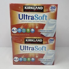 Kirkland Signature Fabric Softener Sheets, 250 Count (2 Pack) New Sealed