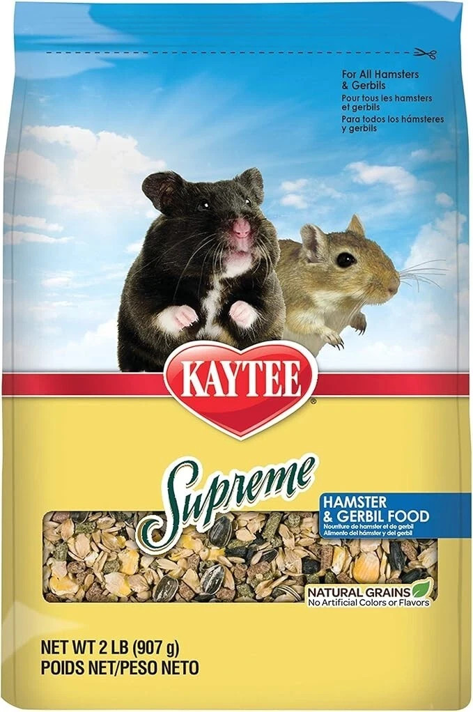 Kaytee Supreme Hamster & Gerbil Food, 2 Lb 2 Pound (Pack of 1) 