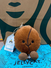 Jellycat Amuseables Coffee Bean Bag Charm Keychain   Cute Christmas gift NWT