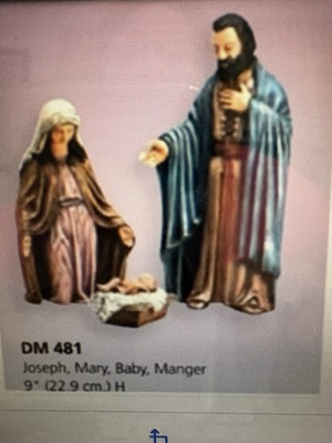 #ad Holy Family 6.75quot; Mary 9quot; Joseph amp; baby Ceramic Bisque set ready to paint $25.00