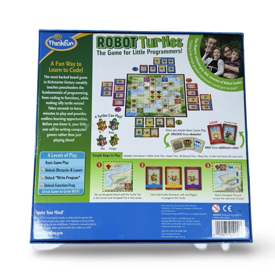 Robot Turtles Coding Board Game w/Adventures Quests for Preschoolers Never Used! - Image 2 of 4