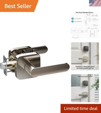 Versatile Satin Nickel Passage Lever Handle -...