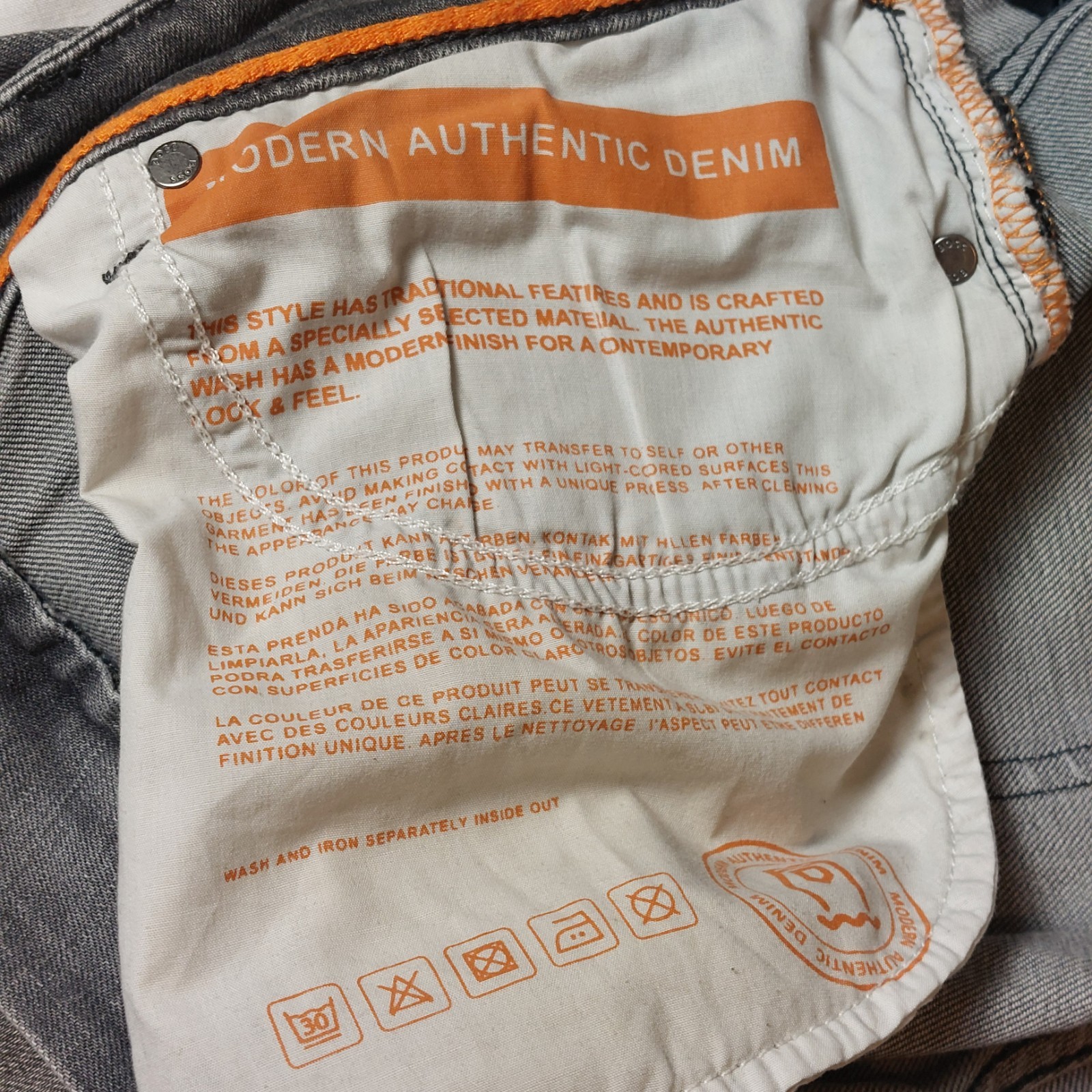 HUGO BOSS Men's Delaware Stretch Straight Medium Grey Jeans W36 L34 thumbnail 10