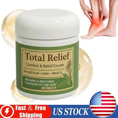 Total Relief Magnesium Cream For Comfort   Fast-Absorbing Arnica Cream US