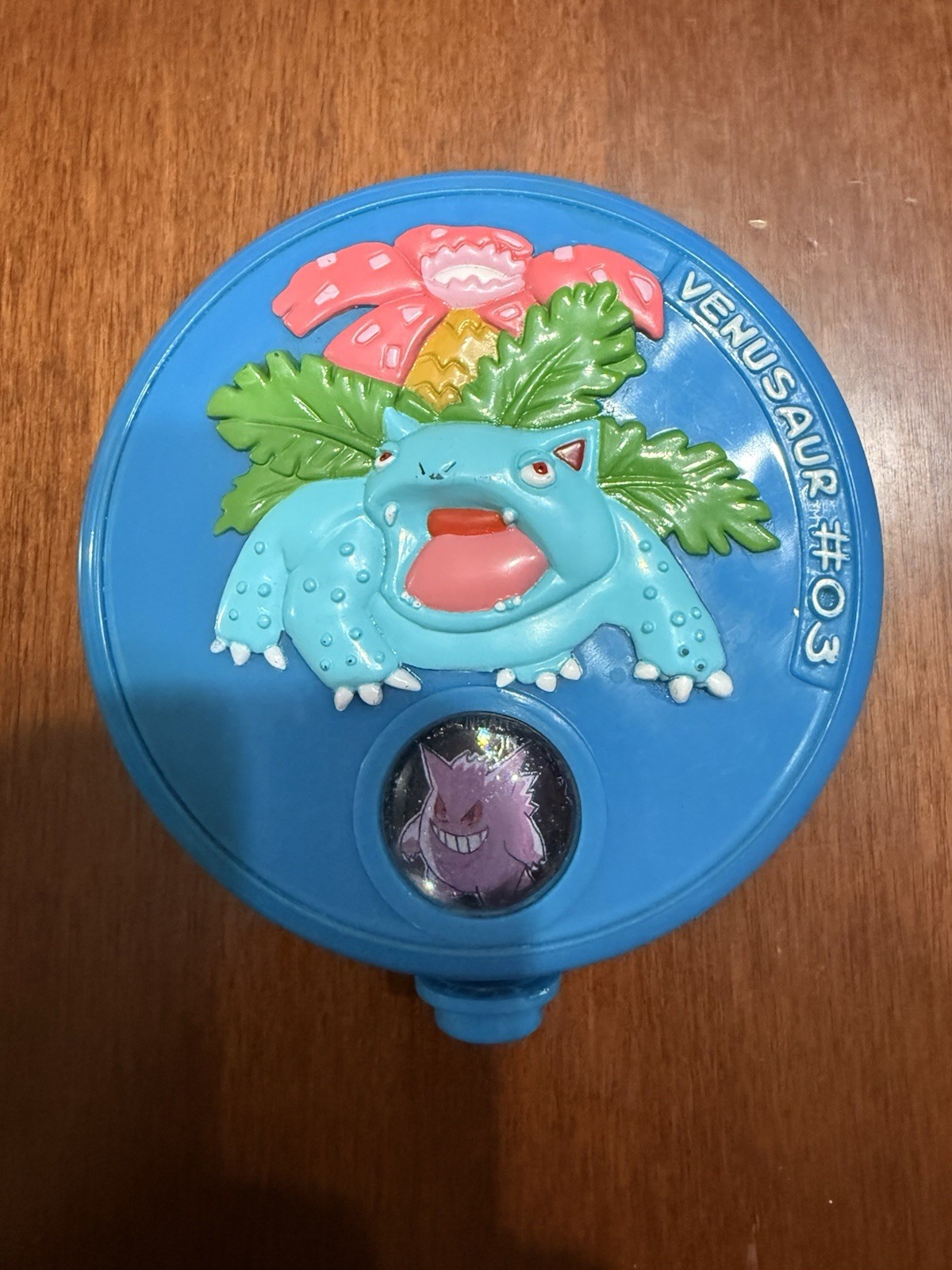 Pokémon Venusaur #03 Custodia rotonda portatile blu con 7 biglie/personaggi
