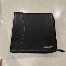 Case Logic 96 DVD/Game/CD  Cover Title Note Storage Binder Black Faux Leather