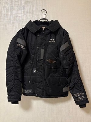 AVIREX N-1 Multi-Pocket Stencil Jacket Black Size L Good Condition