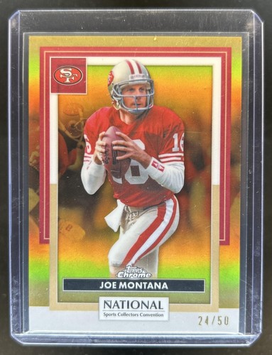 2026 Topps Chrome National NSCC Joe Montana NFL Gold Refractor #/50