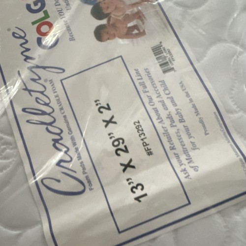 Colgate Cradlet Me weiße Wiegenmatratze 13 x 29 x 2 Zoll, Modell FP1392 - Bild 2 von 2