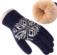 Winter Gloves for Women  Men Wool Winter Gloves Warm Thicken Fleece Touch Scree