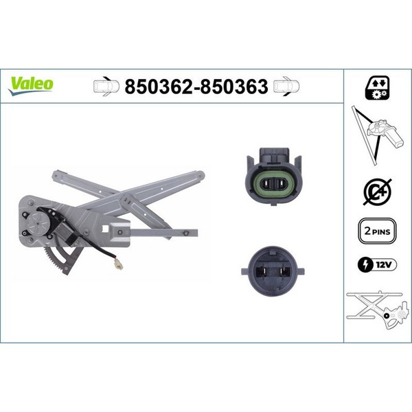 Valeo 850362 Fensterheber FüR Renault Twingo C06 S06-image