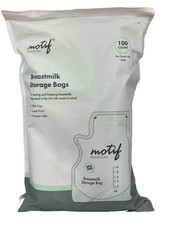 Motif Medical Breast Milk Storage Bags 8oz Single Use Bags 100 Count BPA-Free
