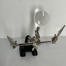 Helping Third Hand Magnifier Soldering Stand Clamp Holder Alligator Clip Tool
