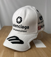 Balenciaga Baseballkappe Logo Twill weiß/sch...