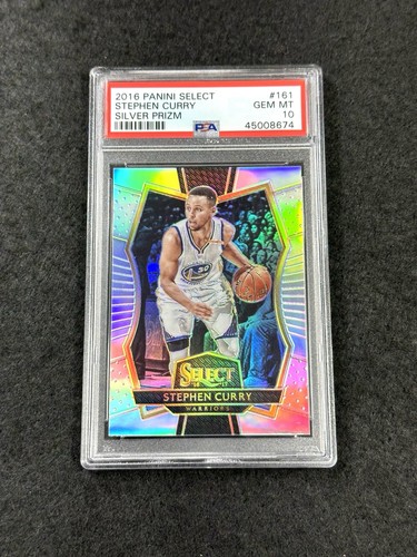 2016-17 Panini Select Stephen Curry Silver Prizm SP #161 PSA 10 - POP 51
