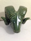 Vintage Van Briggle Pottery Ram's Head Rare color Green Colorado Springs CO