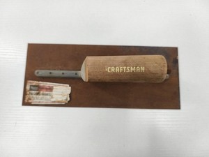Vintage Sears Craftsman Finishing Trowel Steel Wood Handle Brown Masonry Tool