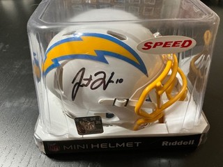Justin Herbert Signed Los Angeles Chargers Speed Riddell Mini Helmet BAS Cert