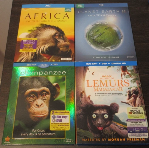 Lot of 4 Blu-ray, Nature - BBC +, Slipcovers, Excellent, 1 Owner, See Comments