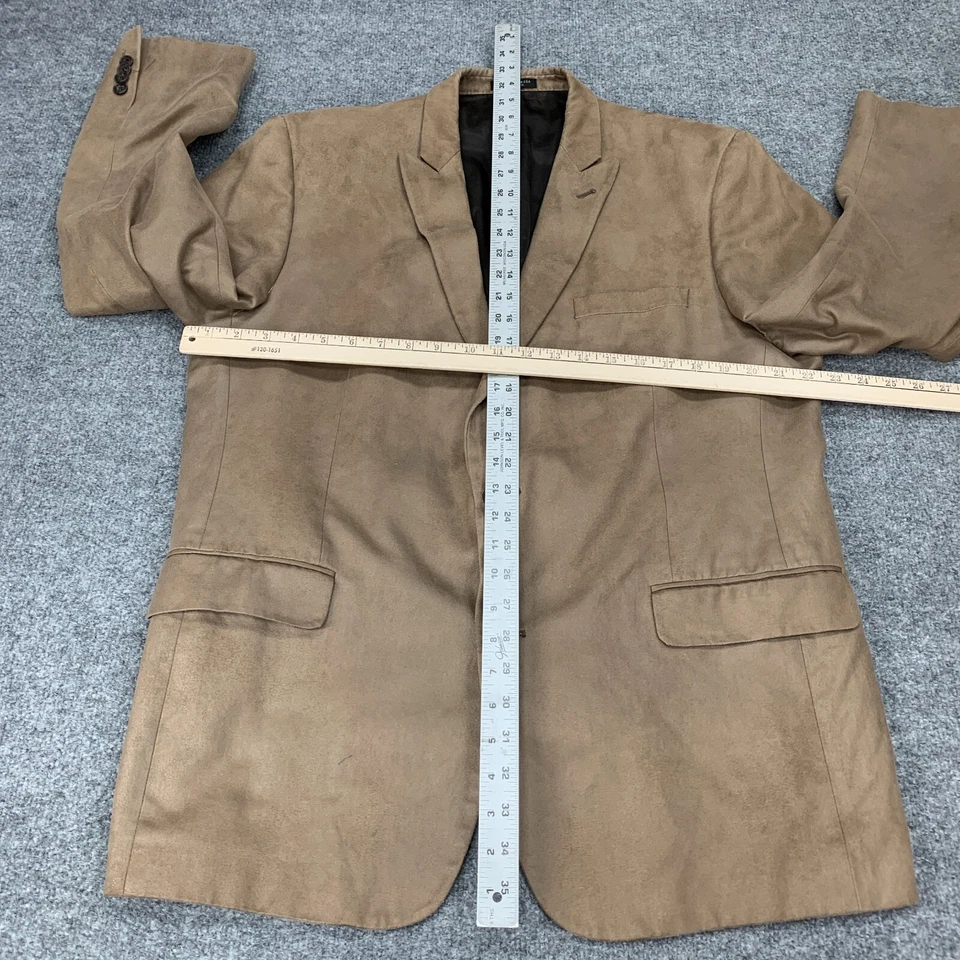 Blazer John Varvatos Citywood Hombre 44 Marrón Mezcla de Algodón Abrigo Deportivo Pecho Único Foto 4 de 4