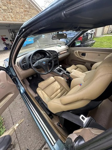 BMW E36 M3 Vader Synthetic Leather Sports Seat Covers (1994–1999) In Oak Color - Picture 2 of 2
