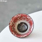 Antique Pottery Fu Tea Cup Creative Printing Blessed Ceramic Hat Cup Chinese