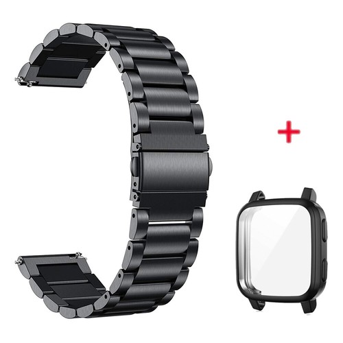 For Garmin Venu SQ / SQ2 Stainless Steel Watch Band Strap TPU Full Screen Case - Picture 17 of 87