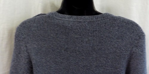Liz Claiborne Sweater Size M NWT Navy 100% Cotton 3/4 Sleeve Cuff Shoulder Tabs - Picture 7 of 11