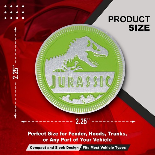Jurassic Emblem Custom Metal Badge 3D Decal Sticker for Car Truck SUV 4x4 Green - Picture 2 of 6